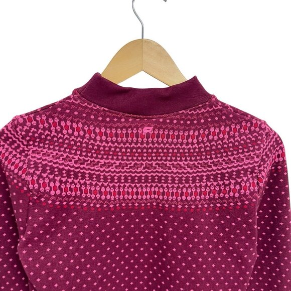 Fabletics women's cropped holly seamless long sleeve top merlot long size M - Picture 6 of 12